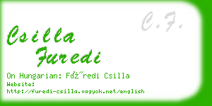 csilla furedi business card